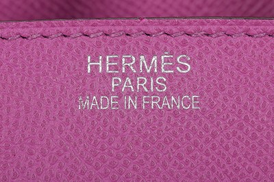 Lot 9 - An Hermès cyclamen-pink togo leather Birkin,...