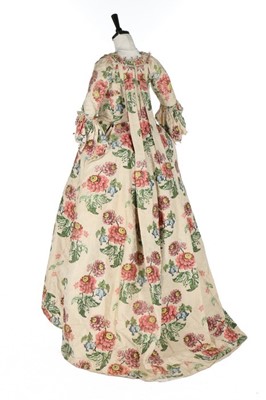 Lot 28 - A robe à la Française, the silk 1730s, the...