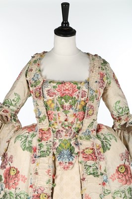Lot 28 - A robe à la Française, the silk 1730s, the...