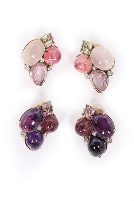 Lot 62 - Seven pairs of Iradj Moini earrings, probably...