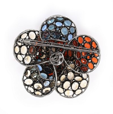 Lot 59 - Two large Iradj Moini flower brooches, 1990s,...
