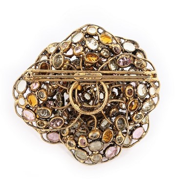 Lot 59 - Two large Iradj Moini flower brooches, 1990s,...