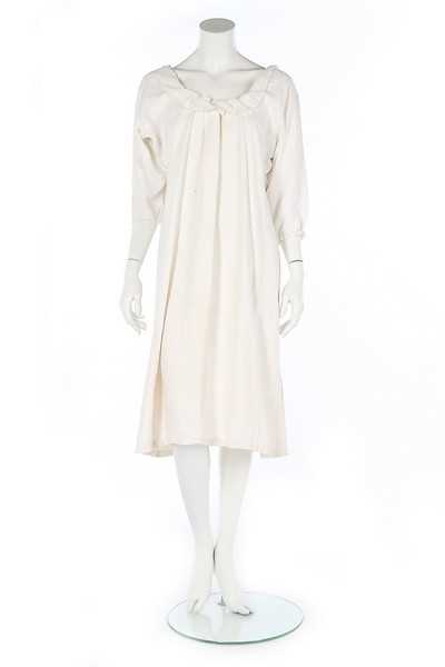 Lot 119 - A woman's linen night shirt and a pair of...