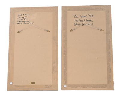 Lot 311 - Two David Downton watercolour fashion...