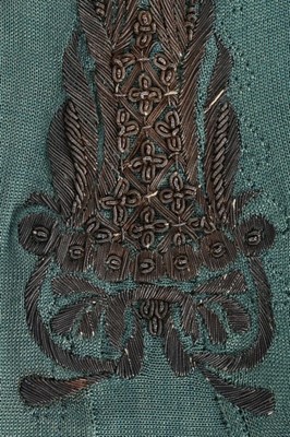 Lot 103 - A pair of teal silk stockings, early 18th...