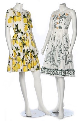 Lot 121 - Six designer cotton sundresses, modern,...