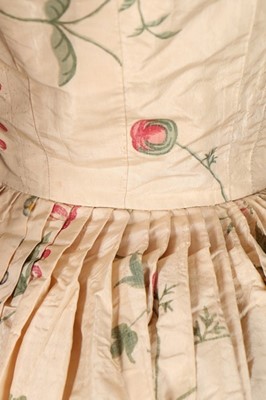 Lot 121 - A rare painted silk robe à la polonaise,...