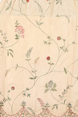 Lot 121 - A rare painted silk robe à la polonaise,...