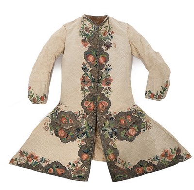 Lot 114 - A rare richly embroidered gentleman's sleeved...