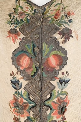 Lot 114 - A rare richly embroidered gentleman's sleeved...