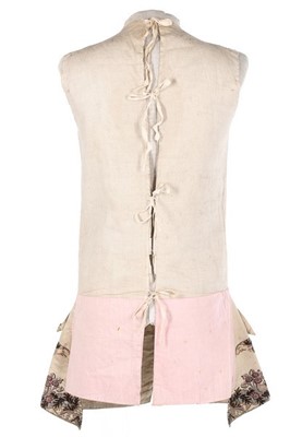 Lot 122 - A woven-to-shape brocaded satin waistcoat,...