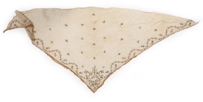 Lot 122 - A woven-to-shape brocaded satin waistcoat,...