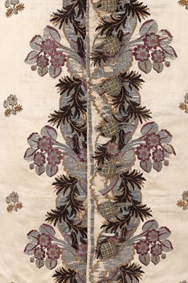 Lot 122 - A woven-to-shape brocaded satin waistcoat,...