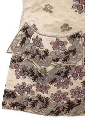 Lot 122 - A woven-to-shape brocaded satin waistcoat,...