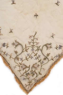 Lot 122 - A woven-to-shape brocaded satin waistcoat,...