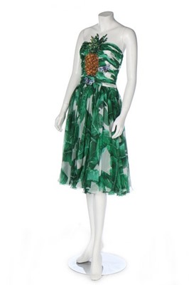 Lot 122 - A Dolce & Gabbana tropical printed chiffon...