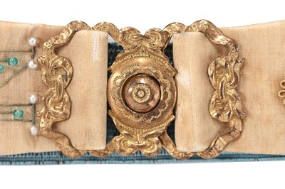 Lot 134 - Three pairs of garters, comprising:...