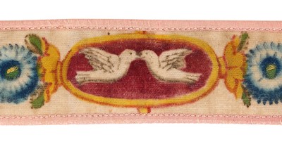 Lot 134 - Three pairs of garters, comprising:...