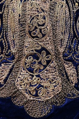 Lot 175 - A rare Paul Poiret couture blue velvet...