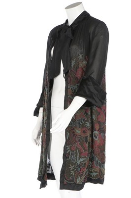 Lot 173 - A finely beaded muslin jacket, mid 1920s,...