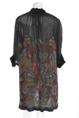 Lot 173 - A finely beaded muslin jacket, mid 1920s,...