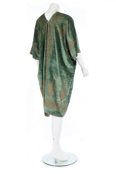Lot 163 - A Mariano Fortuny stencilled green velvet