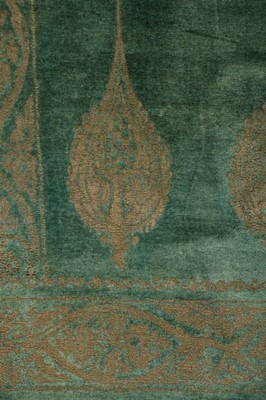 Lot 163 - A Mariano Fortuny stencilled green velvet...