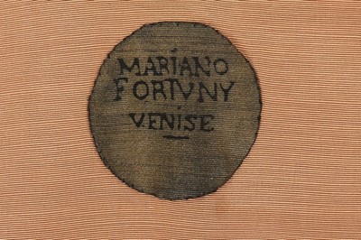 Lot 163 - A Mariano Fortuny stencilled green velvet...