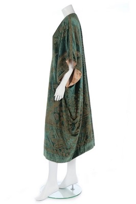 Lot 161 - A fine Mariano Fortuny stencilled green velvet...