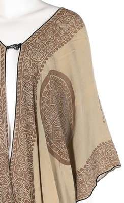 Lot 162 - A Mariano Fortuny stencilled green silk tunic,...