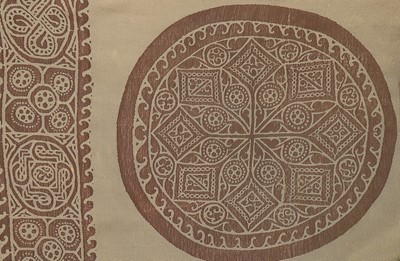 Lot 162 - A Mariano Fortuny stencilled green silk tunic,...