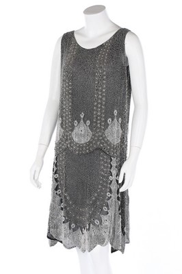 Lot 172 - A good beaded flapper dress, circa 1928, the...