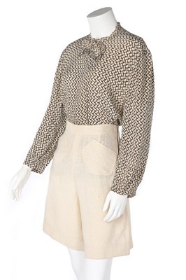 Lot 184 - A pair of Schiaparelli couture shorts,...