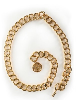 Lot 120 - A Chanel gilt metal chain belt, 1980s, signed...