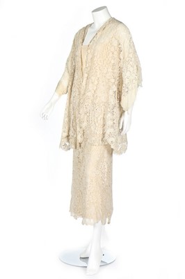 Lot 379 - A Brussels mixed lace ensemble, late 19th...