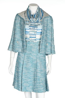 Lot 302 - A Chanel tweed and lurex ensemble, 2001,...