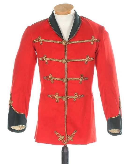 Lot 136 - A gentleman's military-style smoking jacket,...
