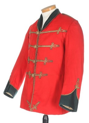 Lot 136 - A gentleman's military-style smoking jacket,...