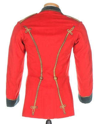 Lot 136 - A gentleman's military-style smoking jacket,...