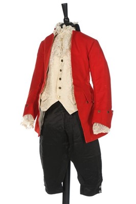 Lot 136 - A gentleman's military-style smoking jacket,...