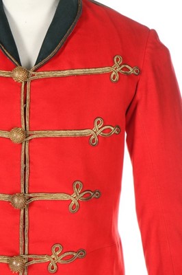Lot 136 - A gentleman's military-style smoking jacket,...