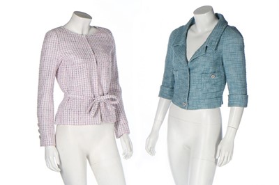 Lot 136 - Two Chanel cotton cropped jackets, 2000s,...