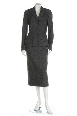 Lot 116 - A Digby Morton grey wool pinstripe suit, 1950s,...