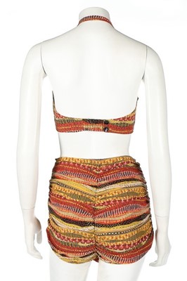 Lot 267 - Five swimsuits, 1950s-60s, including a Cole of...