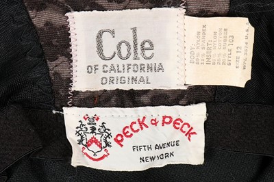 Lot 267 - Five swimsuits, 1950s-60s, including a Cole of...