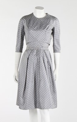 Lot 286 - A Michel Goma couture grey and white polka dot...