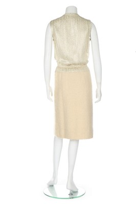 Lot 196 - A Chanel couture cocktail suit, 1963, labelled...