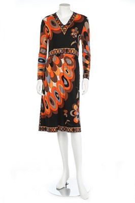 Lot 210 - A Pucci printed silk jersey dress, 1960s,...