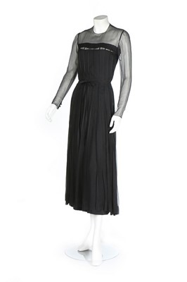 Lot 150 - A Chanel haute couture black chiffon dress,...