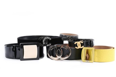 Lot 158 - Six Chanel belts, 2000s-modern, signed,...